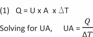 equation 1 solving for UA